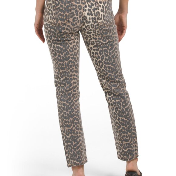 NEW OAT NEW YORK Animal Print Straight Leg Jeans for women 258  2M7 - Picture 2 of 6